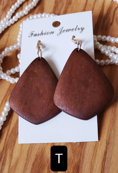 Boucles d'oreilles en bois