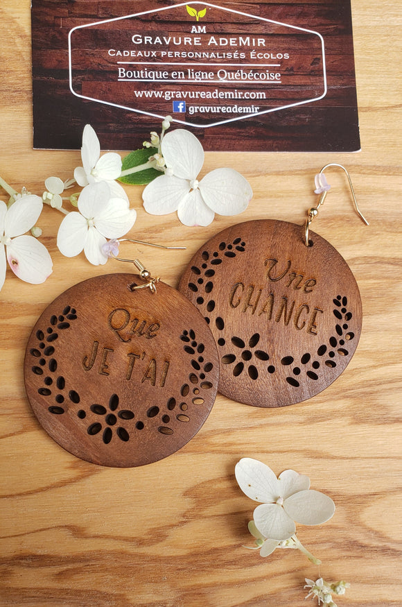 BOUCLES D'OREILLES BOIS