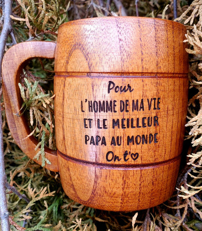 Tasse en bois (grande)