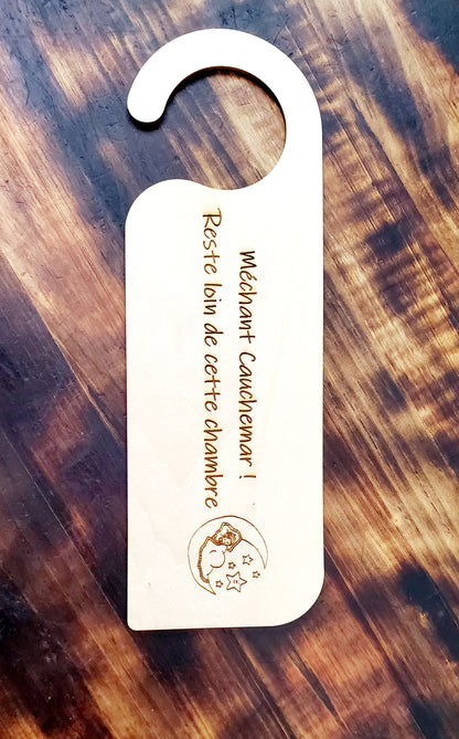 Accroche porte en bois