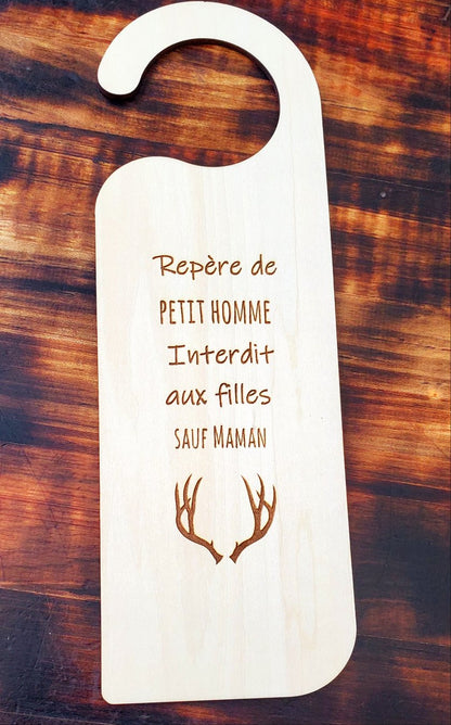 Accroche porte en bois