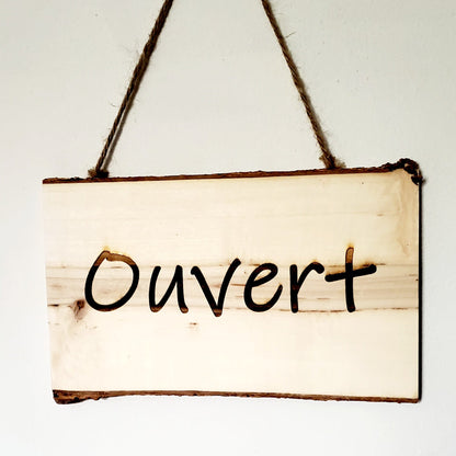 Plaque de bois personnalisée