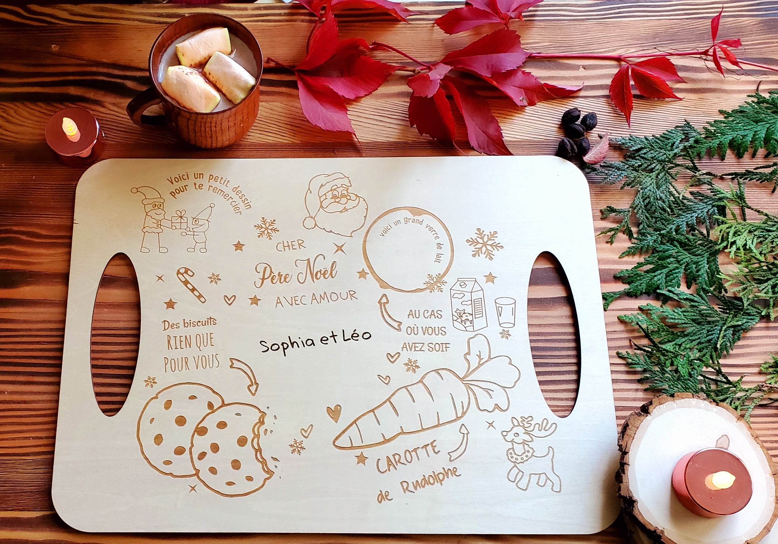 Planche Cher Père Noël, avec stylo, parfaite pour les tout-petits