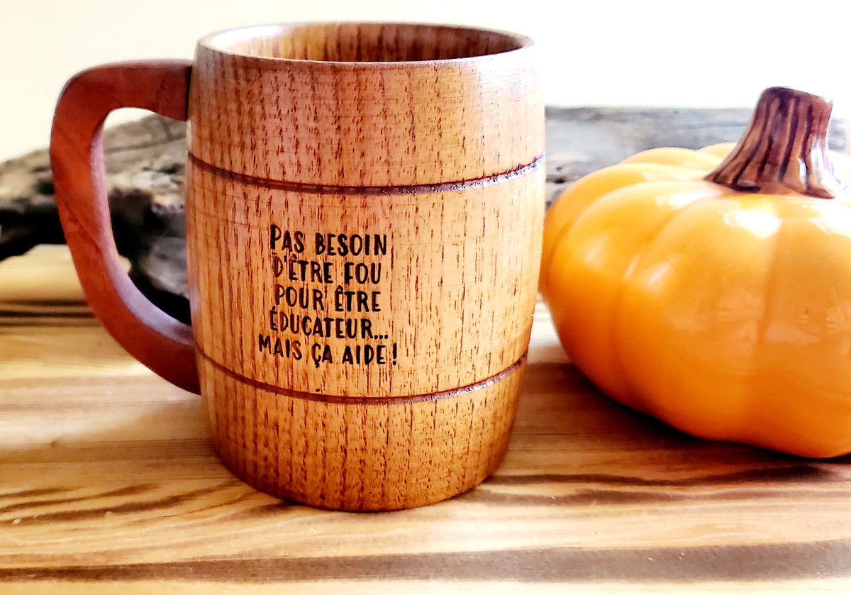 Tasse en bois (grande)