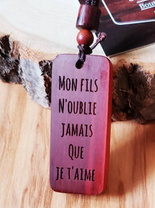 COLLIER BOIS PERSONNALISÉ