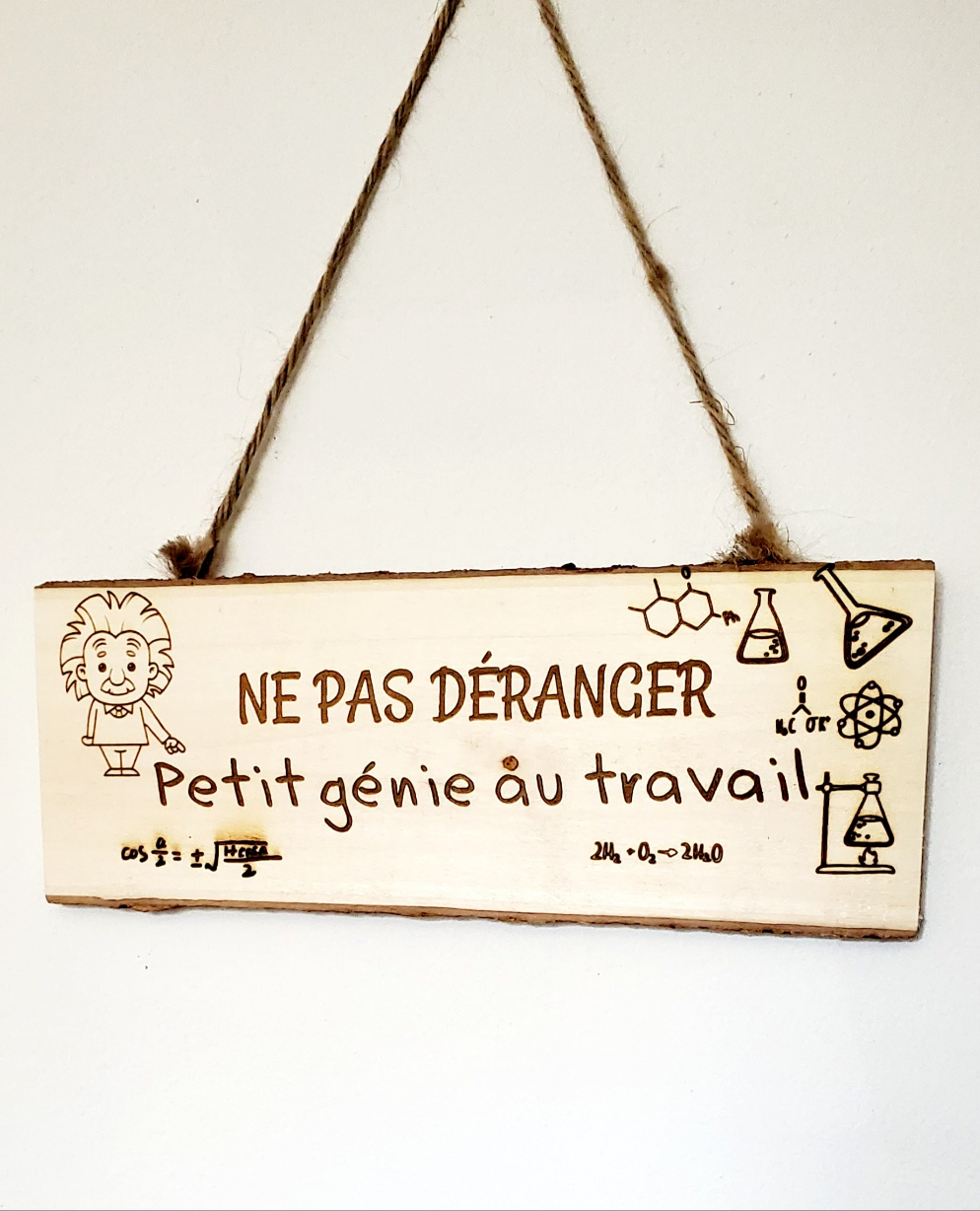 Plaque de bois personnalisée