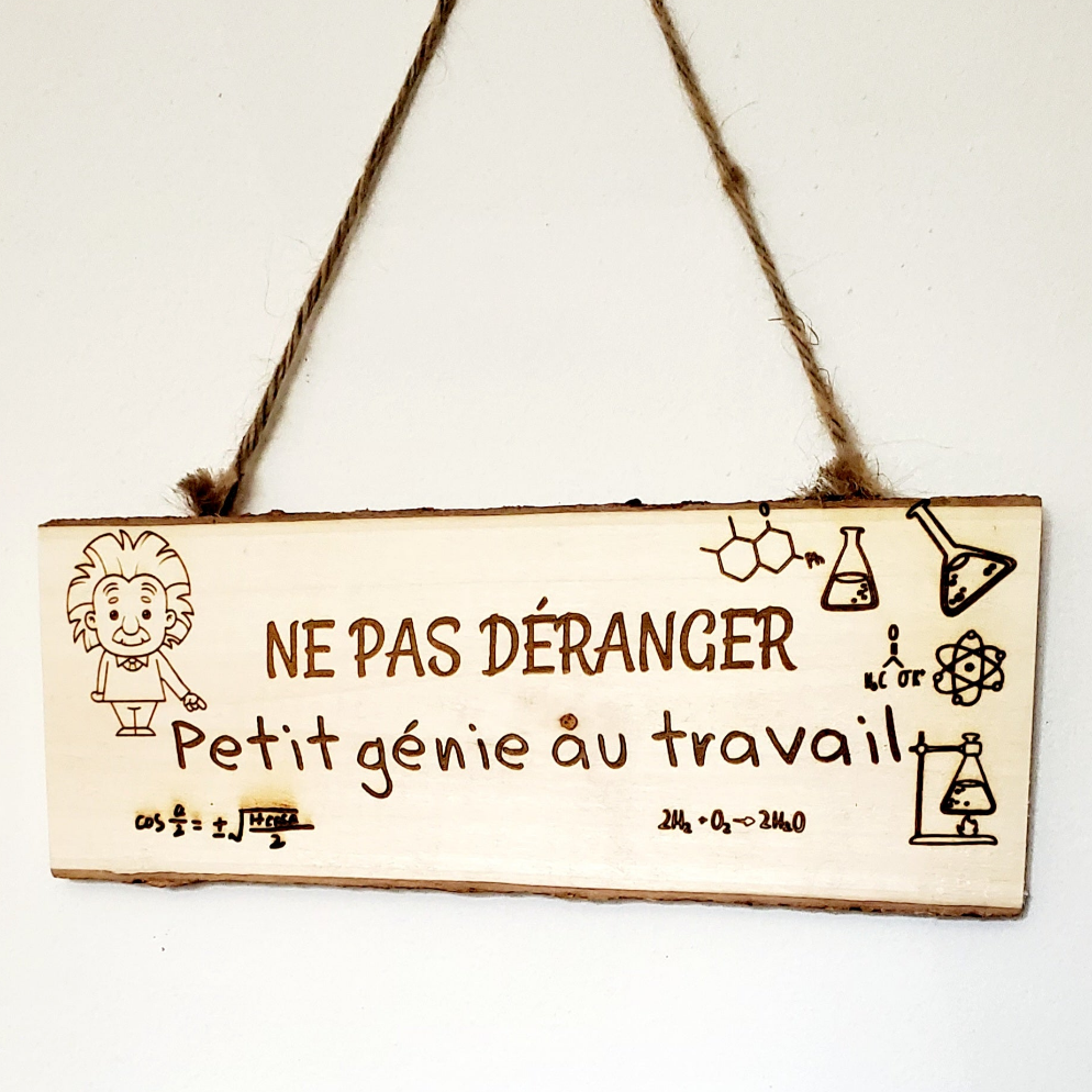 Plaque de bois personnalisée