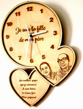 Horloge en bois personnalisée